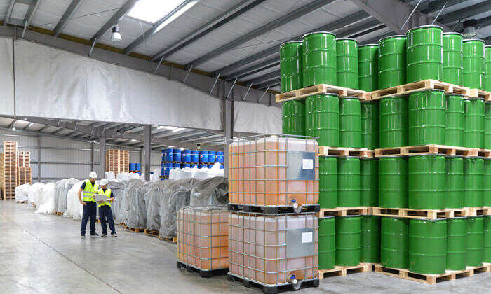 Typical warehouse of a manufacturing company