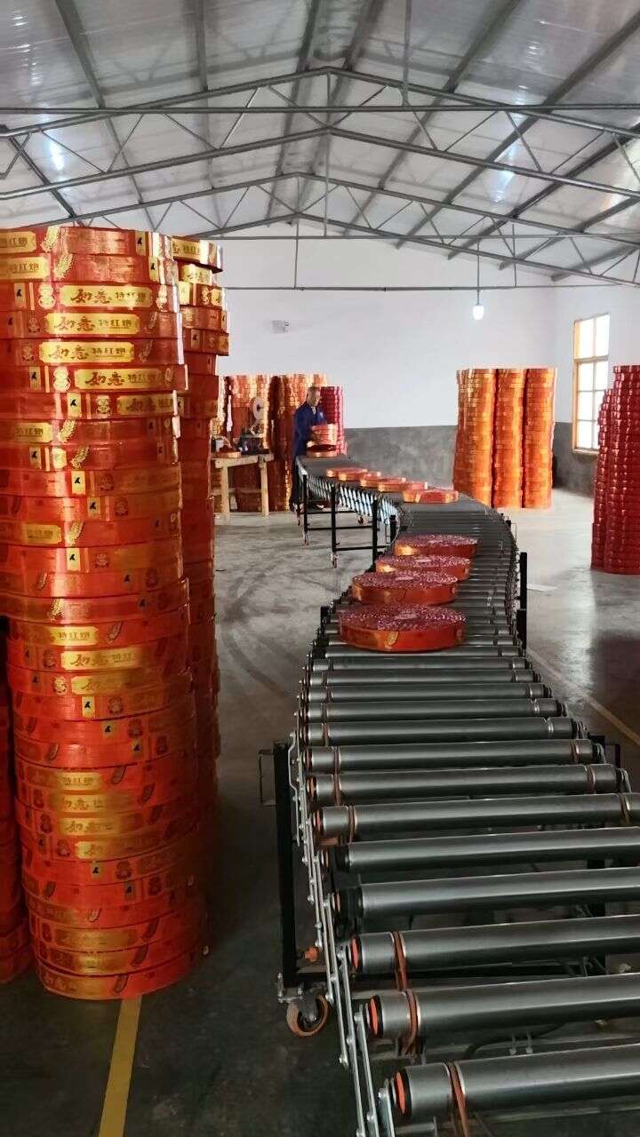 O-belt Powered Roller Conveyor for internal transport in fireworks warehouses