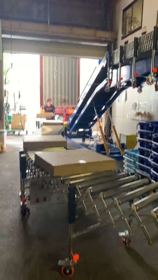 Multi-wedge belt roller truck-to-warehouse collaboration